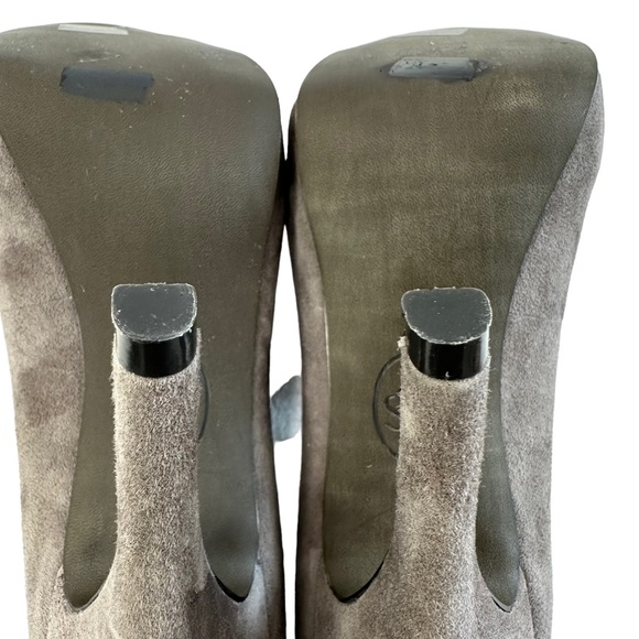 ASH Eloise Grey Suede Stiletto Platform High Heels Size 38/ US 7.5-8 - Picture 11 of 16